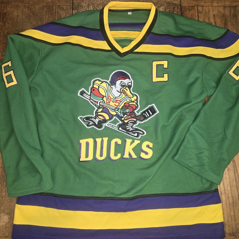 Mighty Ducks Movie Jersey Charlie Conway Size Xl 96 Anaheim Emilio Estevez